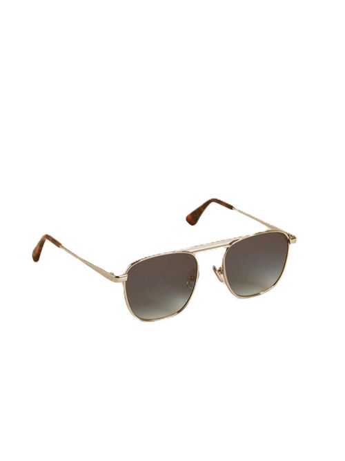 Golden Goose Occhiali da sole modello aviator con montatura argento e lenti blu Golden Goose | GUA00255A00065370227